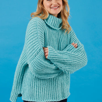 Paintbox Yarns Cuddle Sweater Knitting Pattern