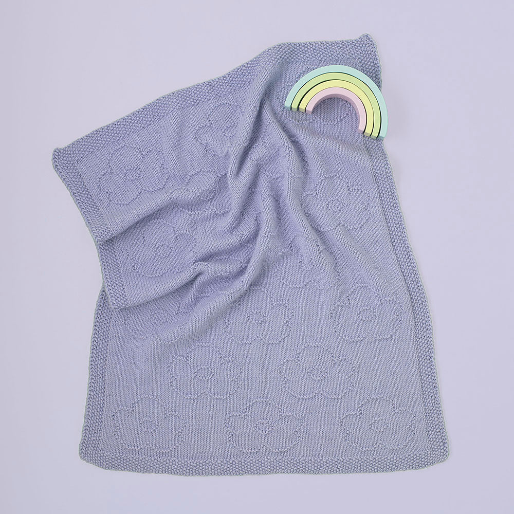 Paintbox Yarns Flower Baby Blanket Knitting Pattern