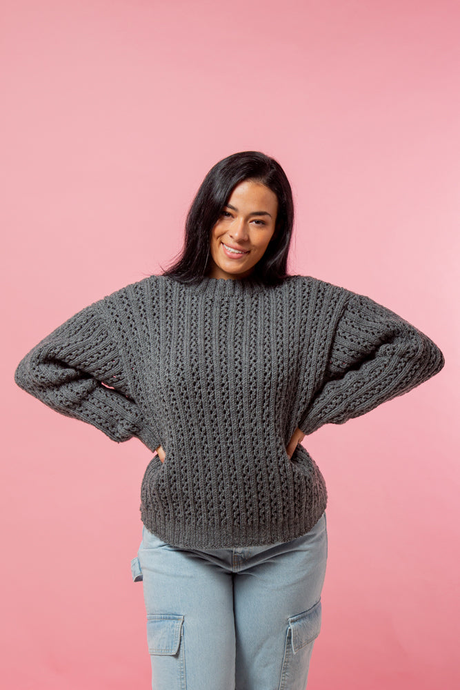 Paintbox Yarns Winter Morning Sweater Knitting Pattern
