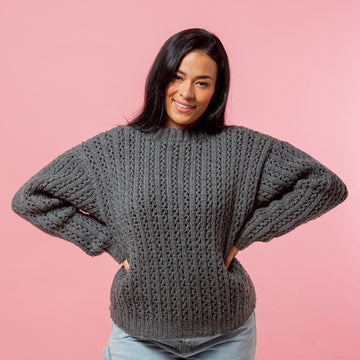 Paintbox Yarns Winter Morning Sweater Knitting Pattern