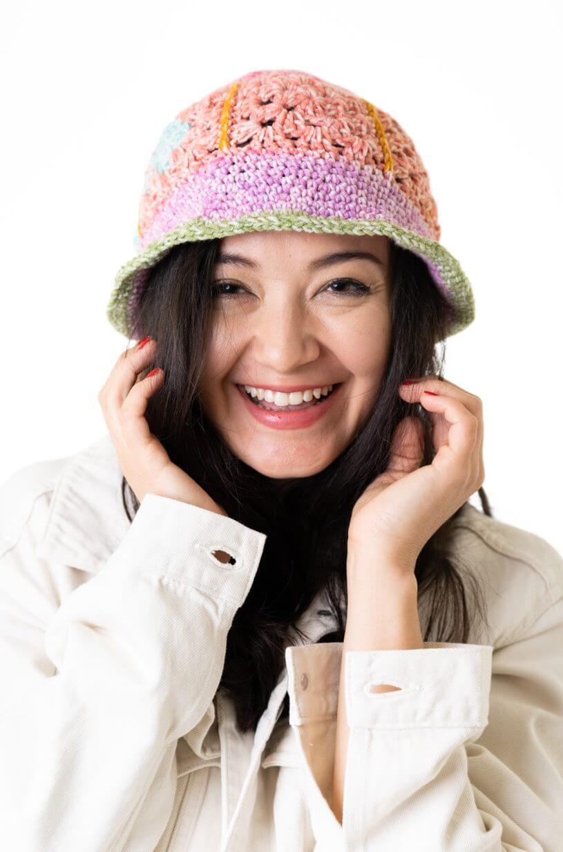 Granny Squares Hat Crochet Pattern