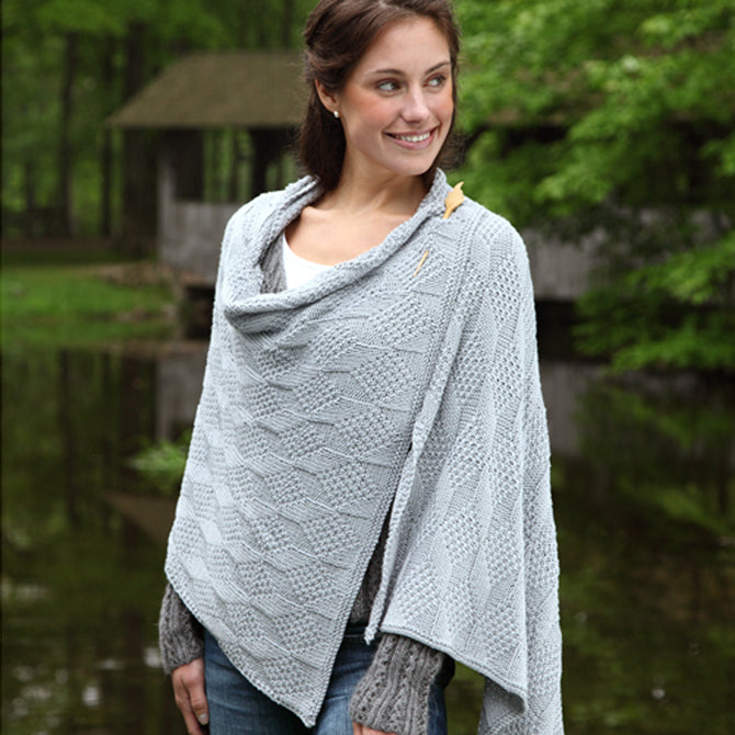 Valley Yarns Beveled Silver Scarf and Wrap Knitting Pattern