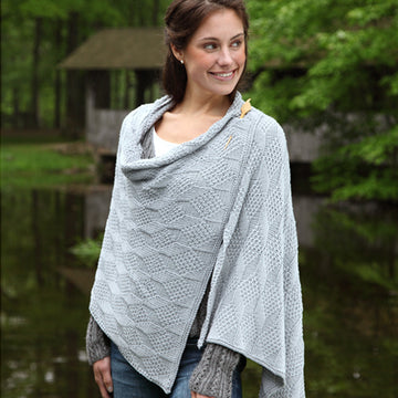 Valley Yarns Beveled Silver Scarf and Wrap Knitting Pattern