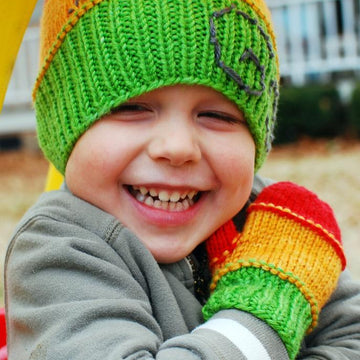 Red Light Green Light Hat & Mittens