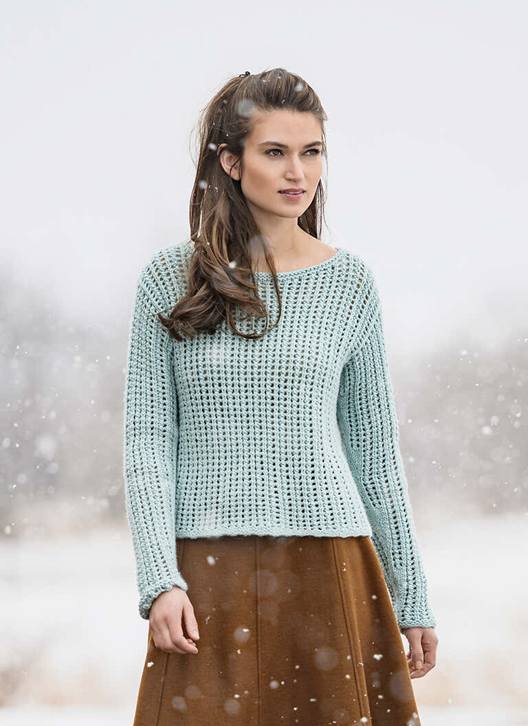 Blue Sky Fibers Lauderdale Pullover Jumper Knitting Pattern