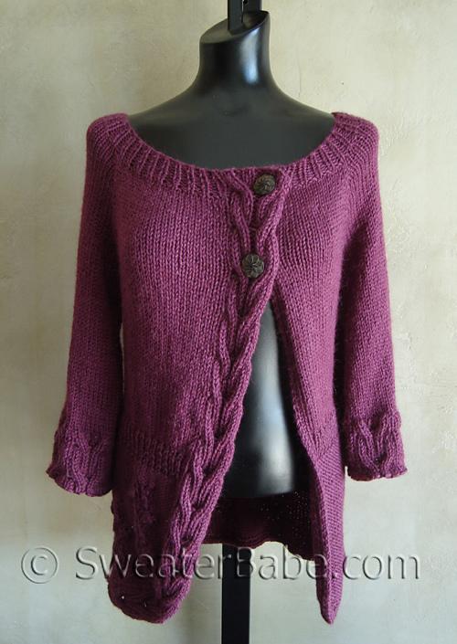 Cables and Flowers Cardigan Knitting Pattern – Top-Down Design | Yarn