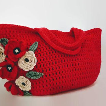 Flower Tote Crcochet Bag