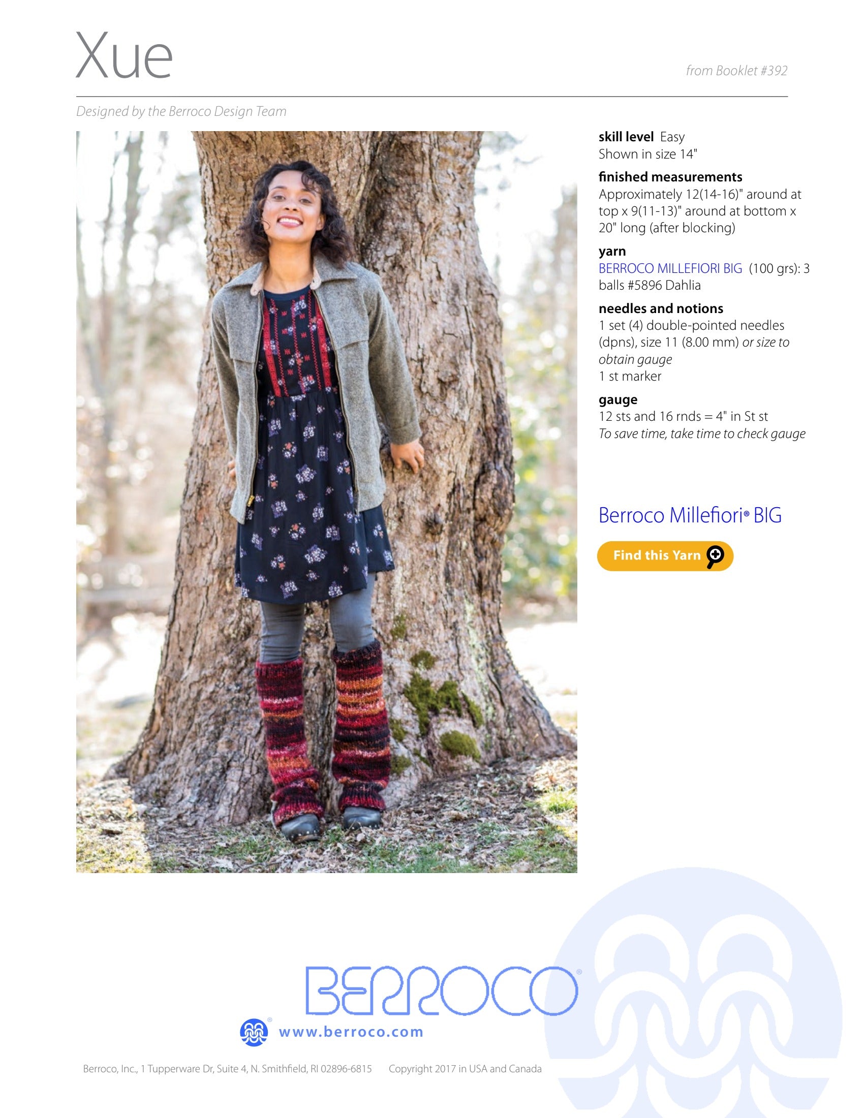 Berroco Xue Accessory Knitting Pattern