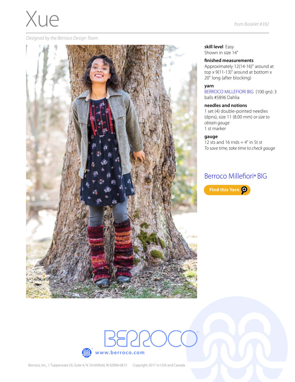 Berroco Xue Accessory Knitting Pattern