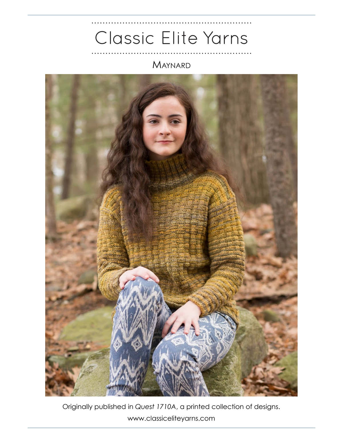 Classic Elite Yarns Maynard Jumper Knitting Pattern
