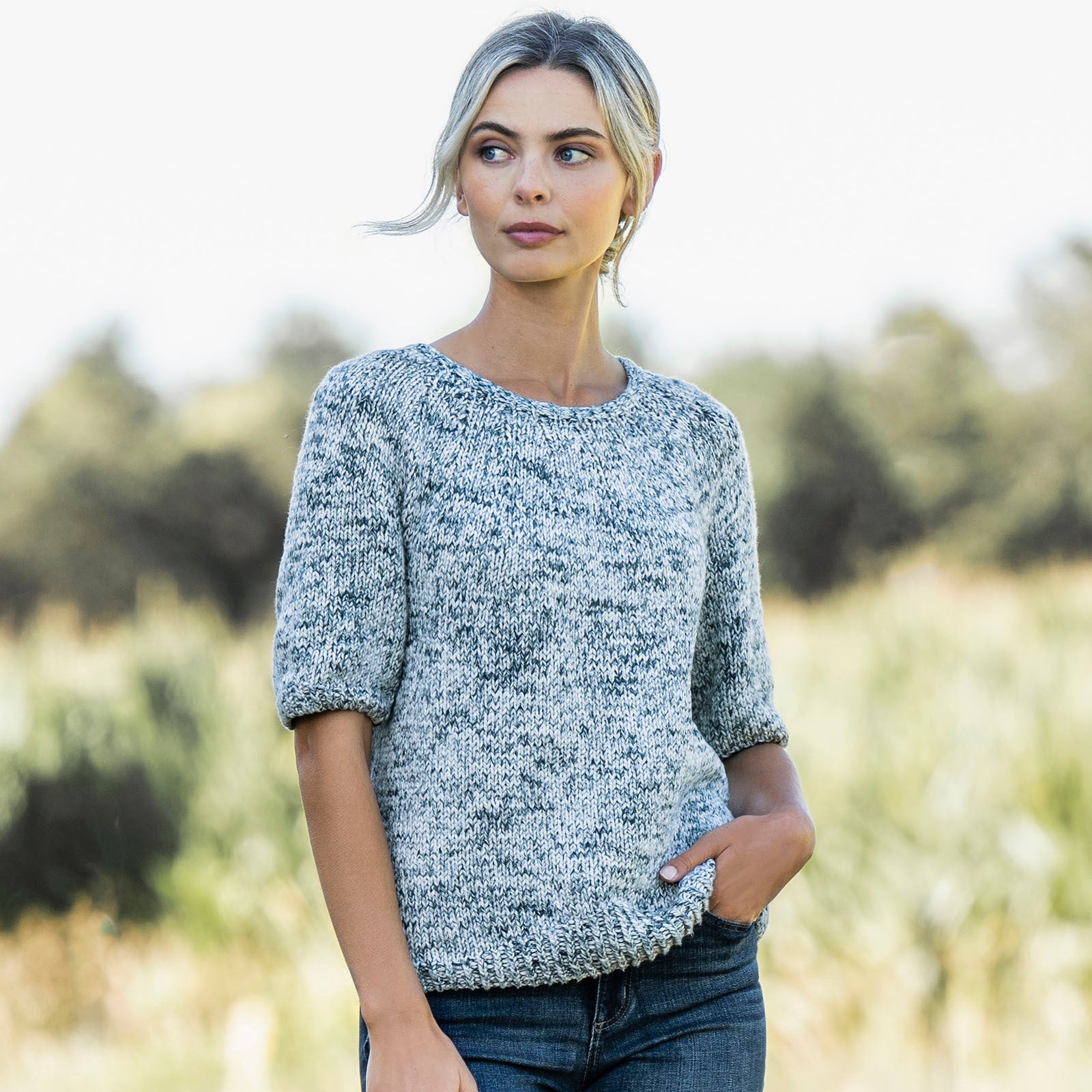Blue Sky Fibers Lakewood Tee Jumper Knitting Pattern
