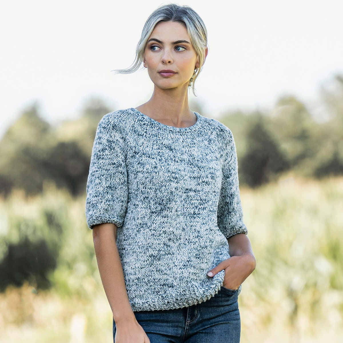 Blue Sky Fibers Lakewood Tee Jumper Knitting Pattern