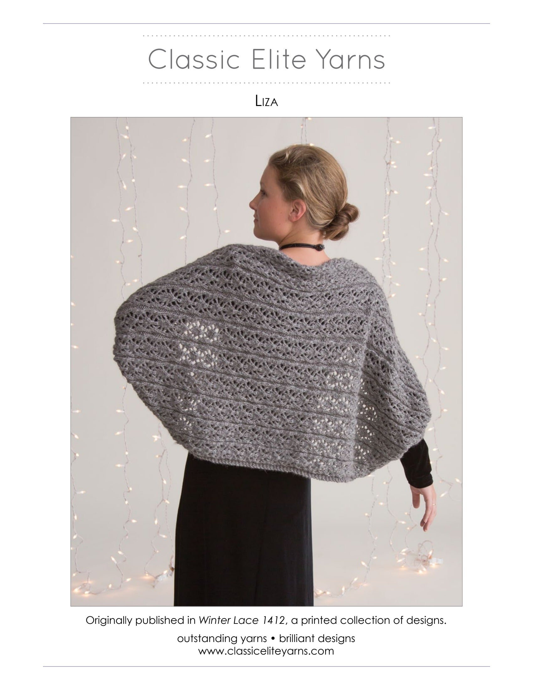 Classic Elite Yarns Liza Cardigan Knitting Pattern