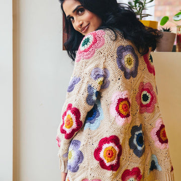 Retro Flowers Cardigan Collab