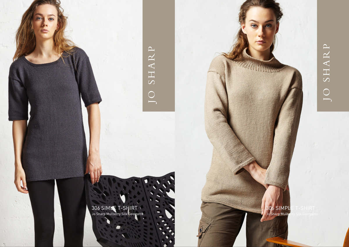 Jo Sharp Simple T-Shirt Jumper Knitting Pattern