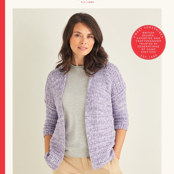Sirdar 10107 Textured Open Cardigan PDF