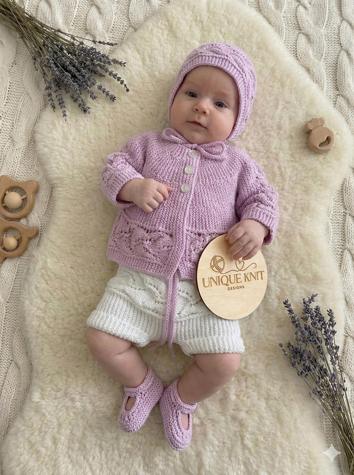 “Heather” sideways knitted set