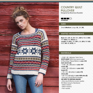 Tahki Yarns Country Quilt Pullover Knitting Pattern
