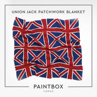 Paintbox Yarns Union Jack Patchwork Blanket Knitting Pattern