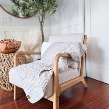 Braided Wheat Crochet Blanket