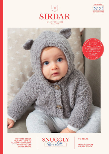 Sirdar Bear Ear Cardigan Knitting Pattern