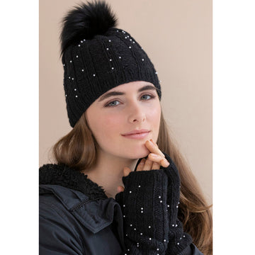 String Starry Night Hat & Mitts Gloves Knitting Pattern