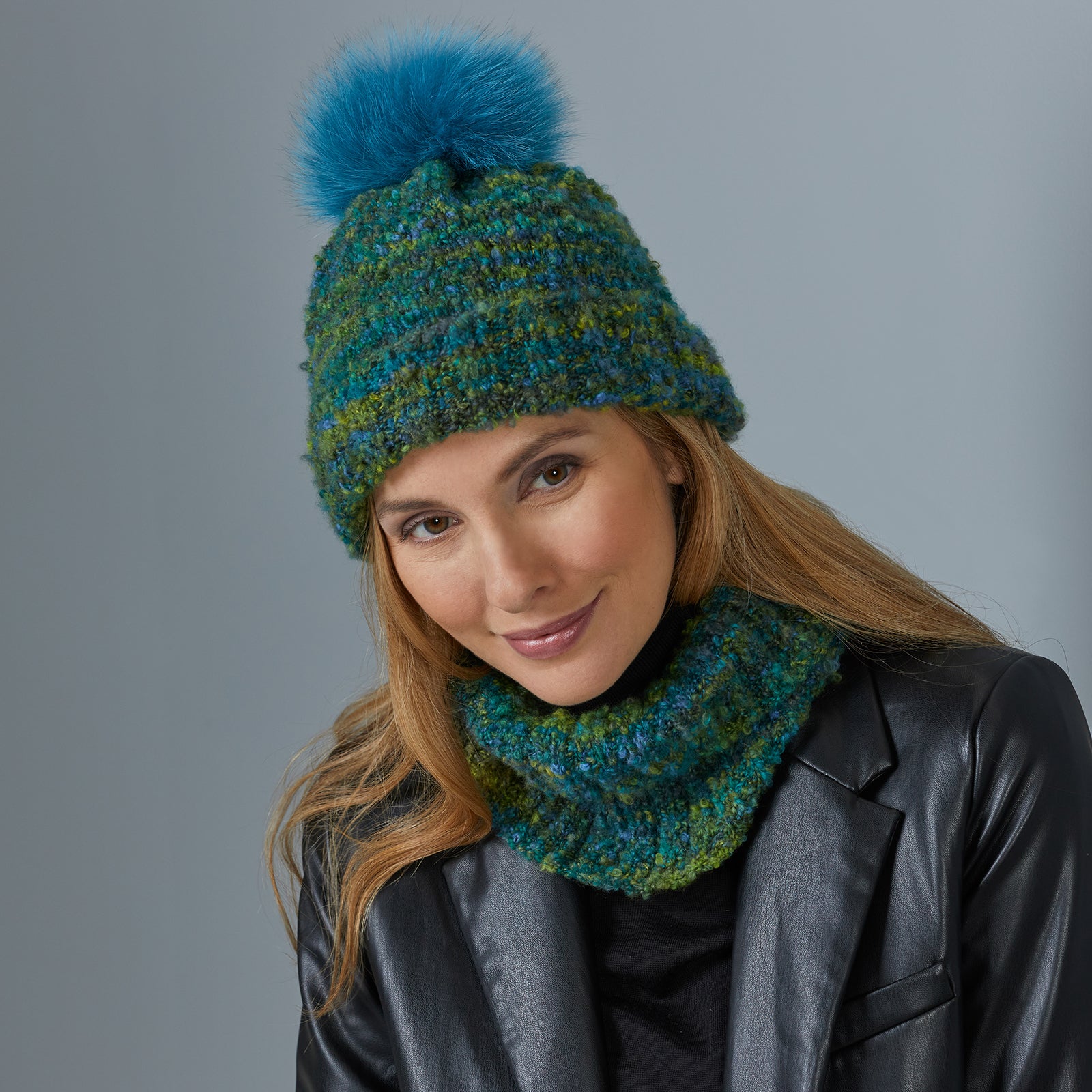 Stacy Charles Fine Yarns Nyra Hat & Cowl Knitting Pattern