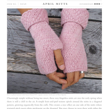 Swans Island April Mitts Gloves Knitting Pattern