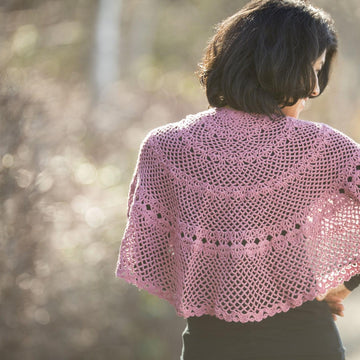Cascade Yarns FW Rose Petal Lace Shawl Crochet Pattern