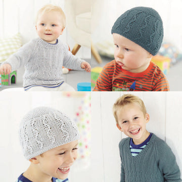 Sirdar Boy's Sweaters and Hat Knitting Pattern