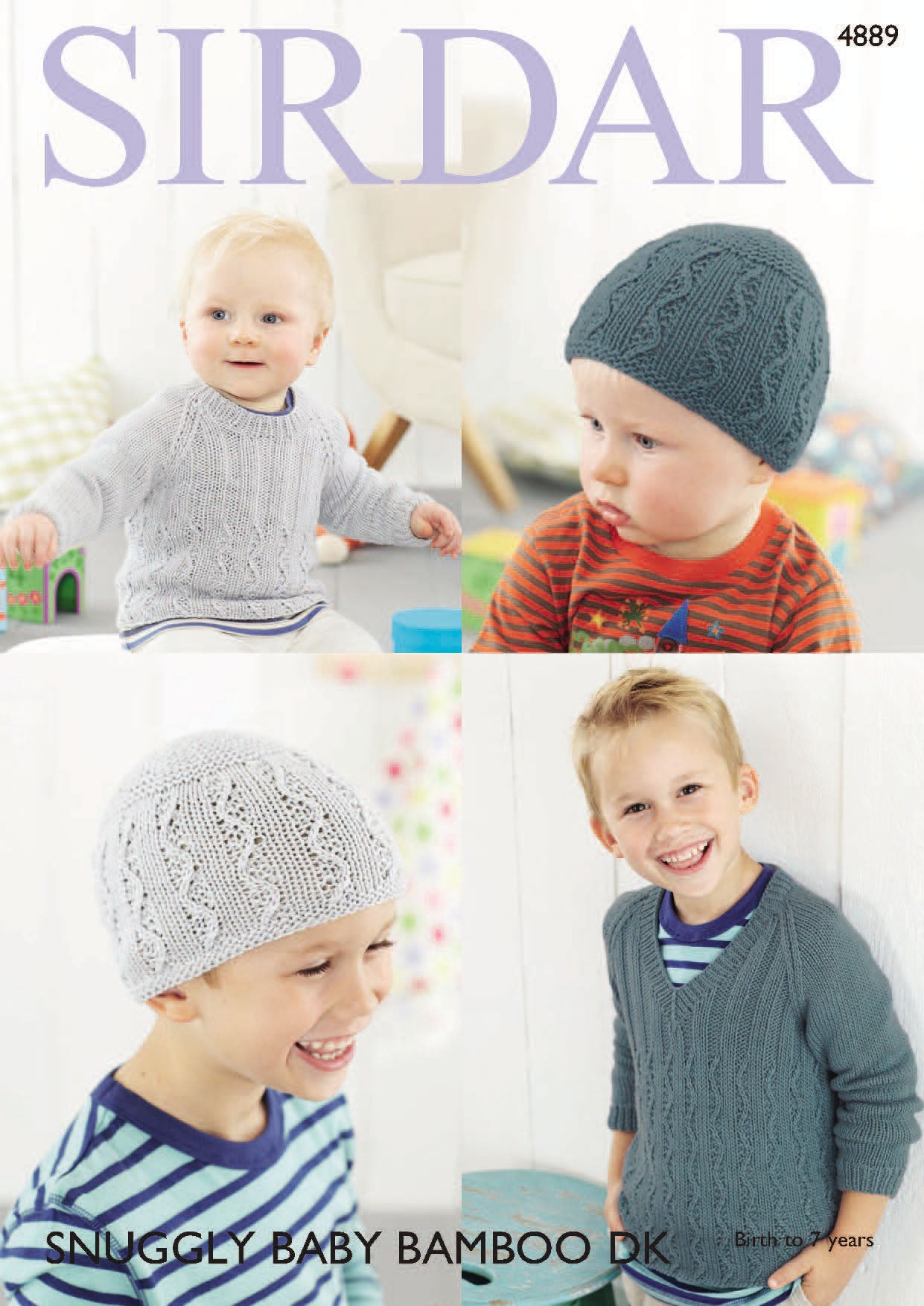 Sirdar Boy's Sweaters and Hat Knitting Pattern