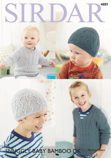 Sirdar Boy's Sweaters and Hat Knitting Pattern