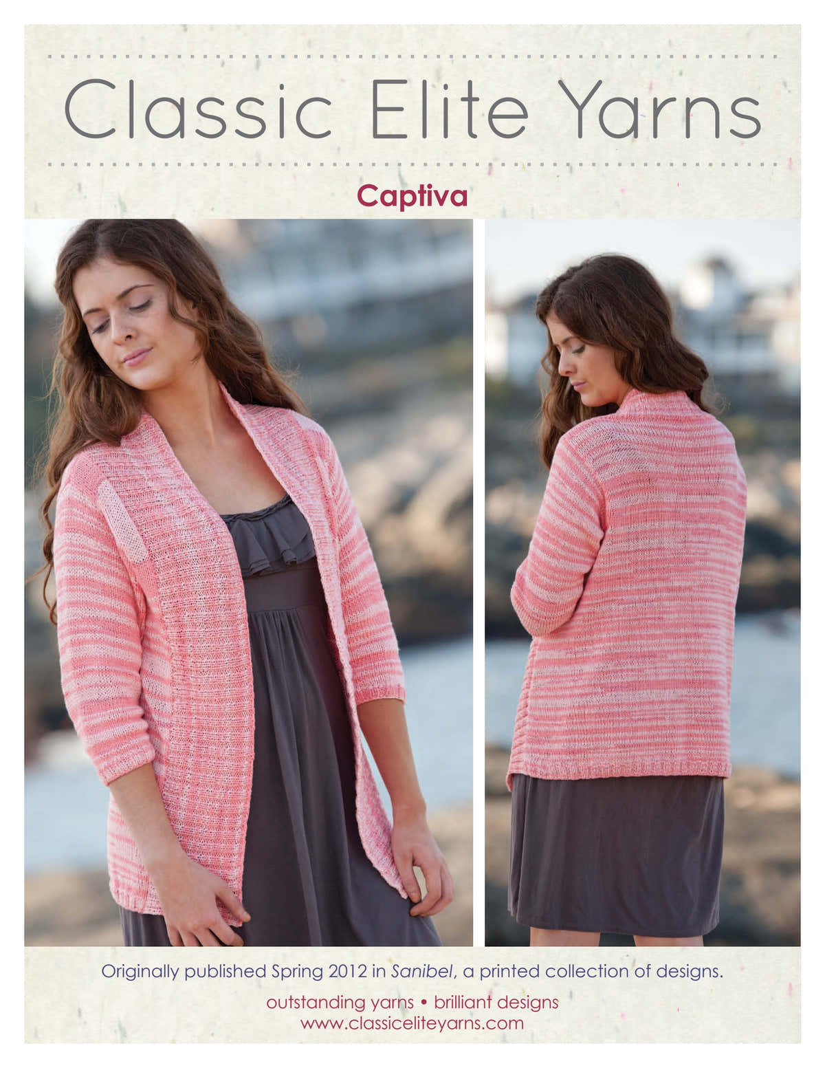 Classic Elite Yarns Captiva Cardigan Knitting Pattern