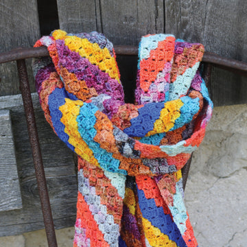 Koigu Dragonfly Corner to Corner Scarf Crochet Pattern