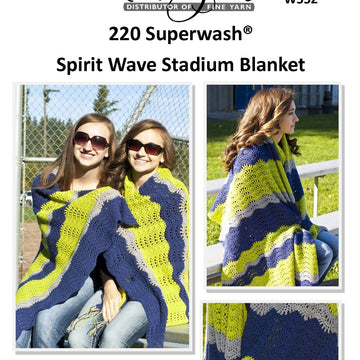Spirit Wave Stadium Blanket in Cascade Yarns 220 Superwash® - W552 - Free PDF