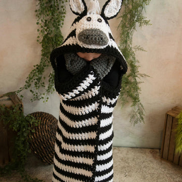 Hooded Zebra Blanket
