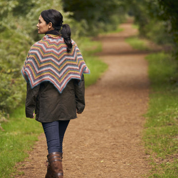 Wave Shawl in Rowan Kidsilk Haze and Felted Tweed PDF