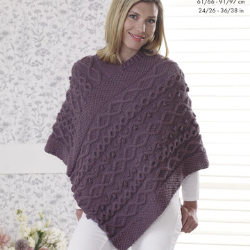 Ponchos & Hat Cape Knitting Pattern