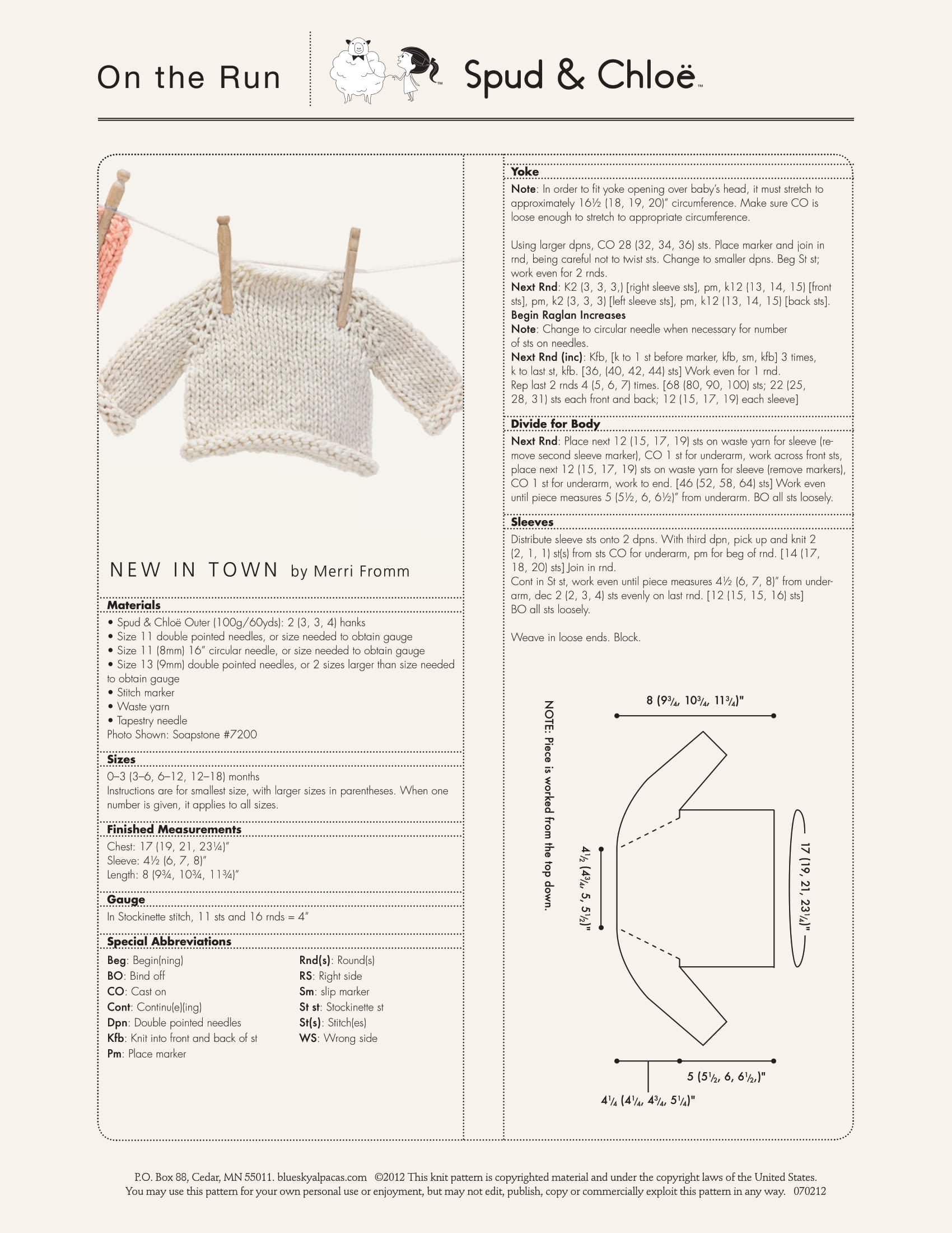 New In Town Jumper Knitting Pattern