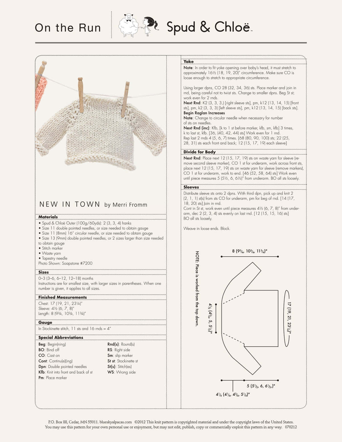 New In Town Jumper Knitting Pattern