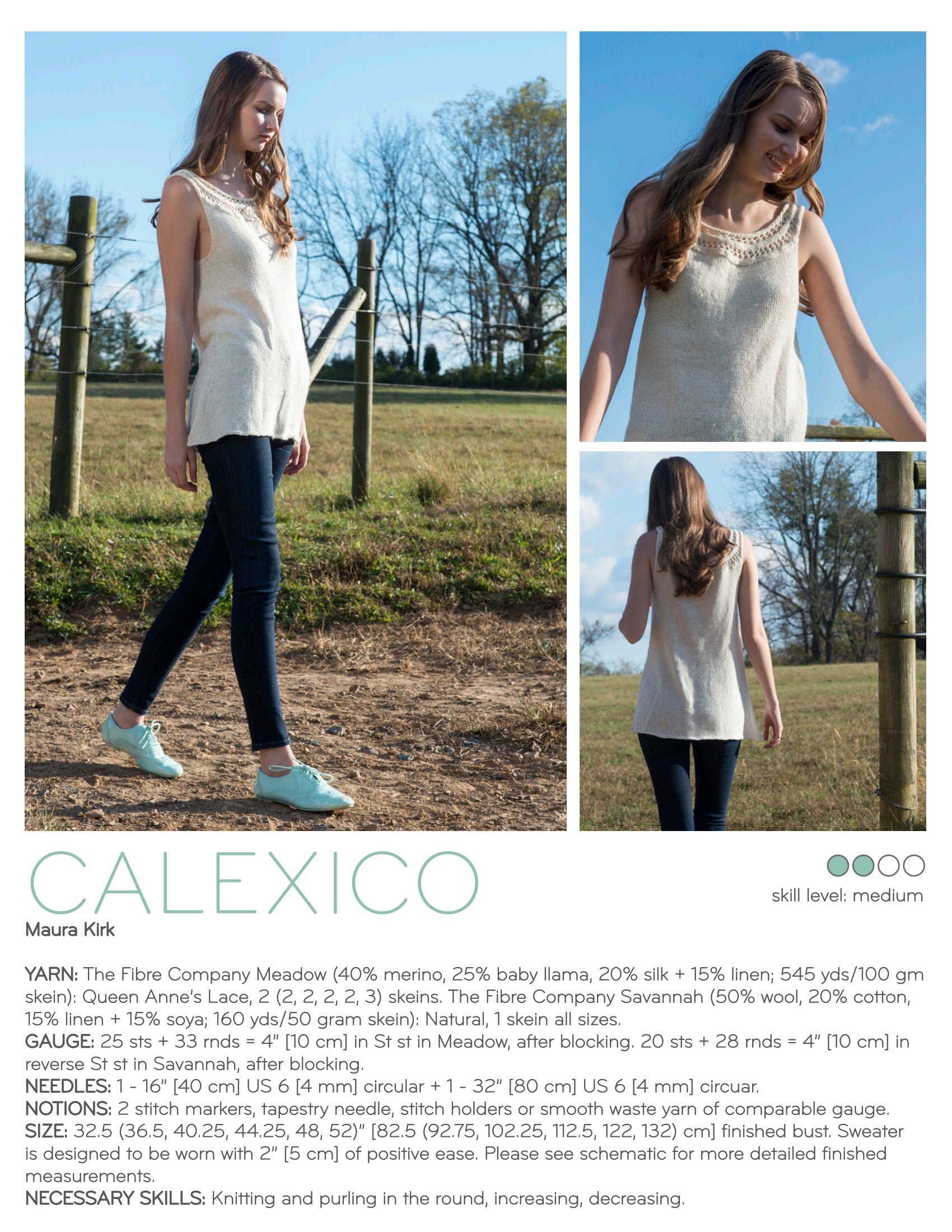 Calexico Knitting Pattern
