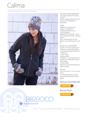 Berroco Calima Hat Knitting Pattern