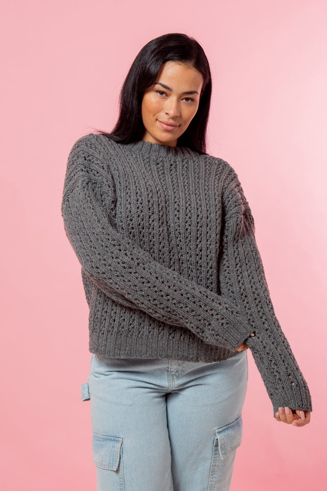 Paintbox Yarns Winter Morning Sweater Knitting Pattern