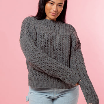 Paintbox Yarns Winter Morning Sweater Knitting Pattern