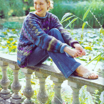 Entrelac Jumper in Noro Kureyon - PDF