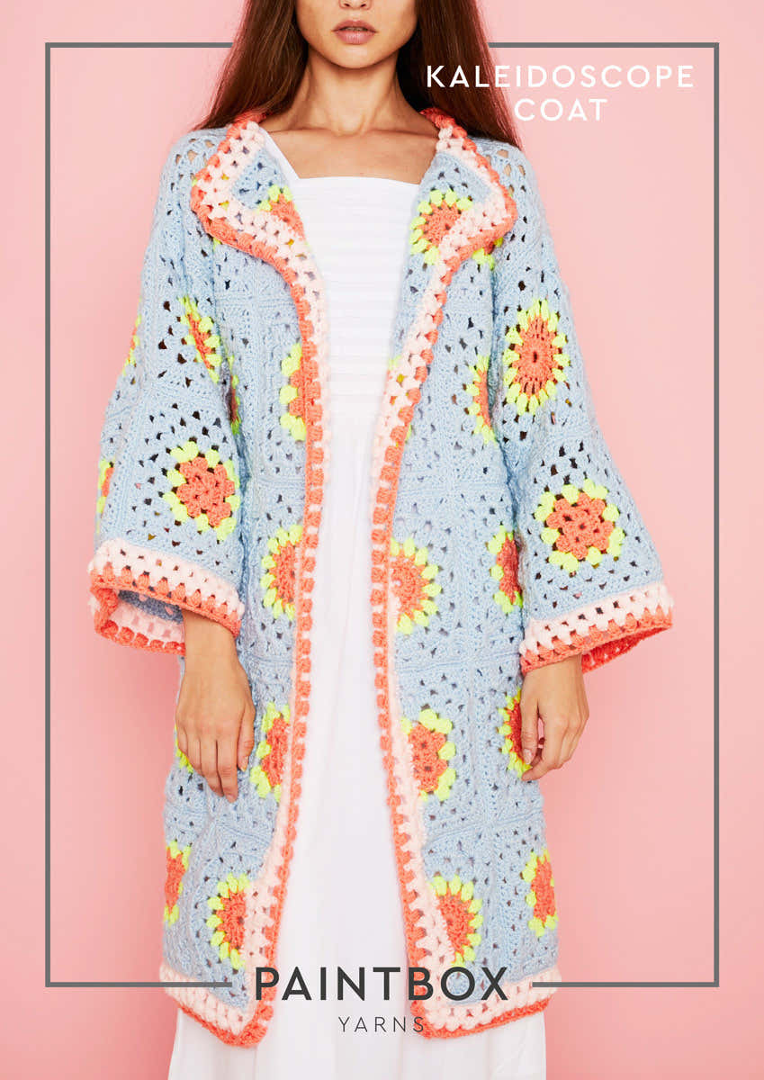 Paintbox Yarns Kaleidescope Coat Crochet Pattern