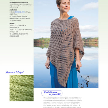 Berroco Scarlet Sage Cape Knitting Pattern