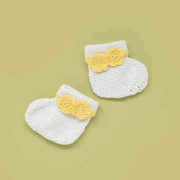 Paintbox Yarns Fledgling Floral Bootees PDF (Free)