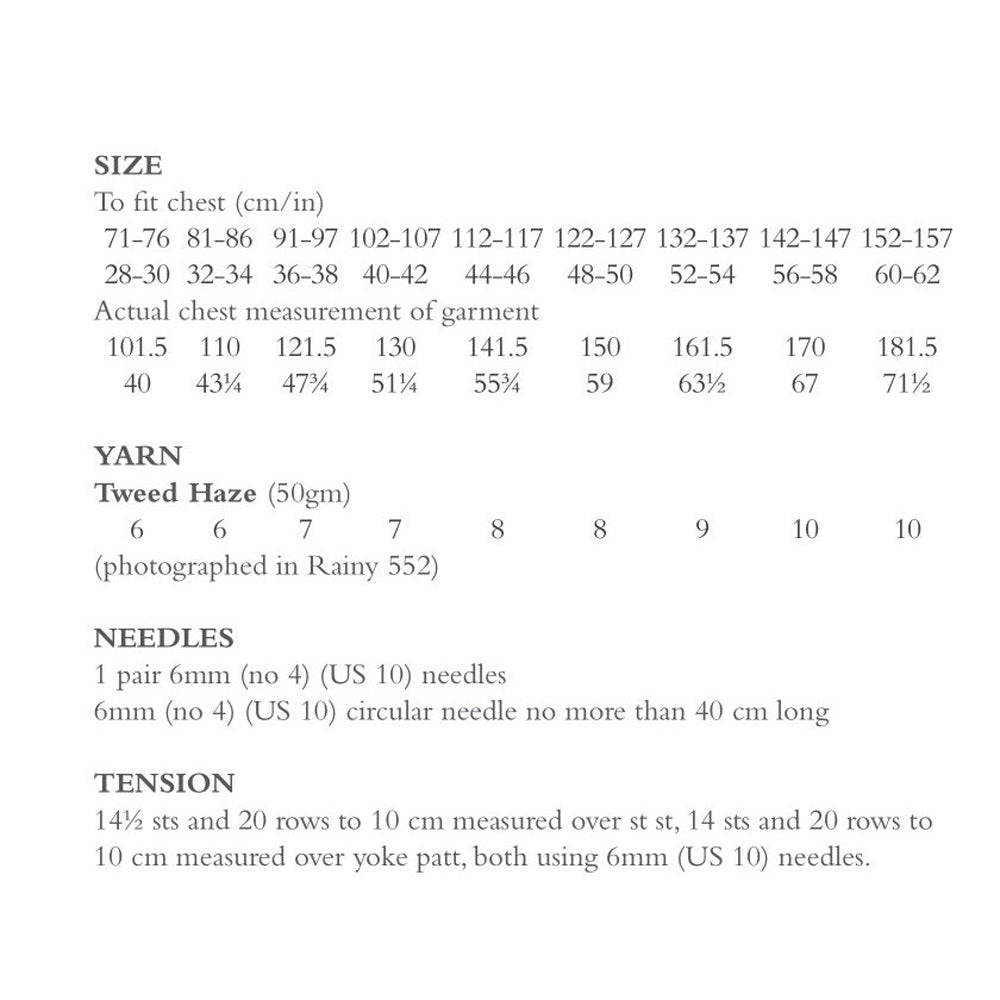 Totley Jumper Knitting Pattern