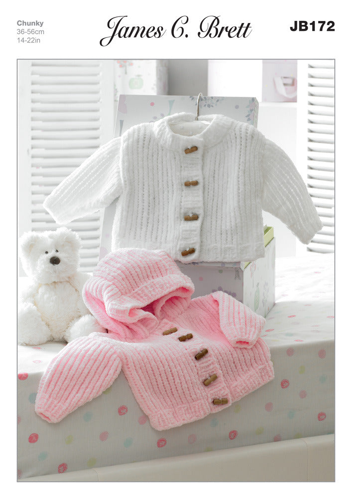 James C. Brett JB172 Jackets Knitting Pattern